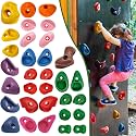 32PCS Rock Climbing Holds for Kids, Climbing Wall Grips Playset Accessories