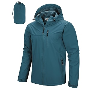 33000ft men39s rain jacket waterproof cycling running packable raincoat with hood lightweight windbreaker with mesh lining
