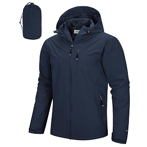 33000ft men39s rain jacket waterproof cycling running packable raincoat with hood lightweight windbreaker with mesh lining