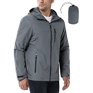 33000ft men39s rain jacket waterproof cycling running packable raincoat with hood lightweight windbreaker with mesh lining