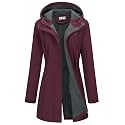 33,000ft Women's Hooded Softshell Jacket Fleece Lined Waterproof Raincoat