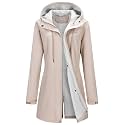 33,000ft Women's Hooded Softshell Jacket Fleece Lined Waterproof Raincoat