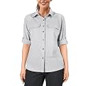 33,000ft Women's UPF 50 UV Sun Protection Shirt, Cool Quick Dry Long Sleeve Outdoor Fishing Hiking Safari Travel Shirt