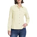 33,000ft Women's UPF 50 UV Sun Protection Shirt, Cool Quick Dry Long Sleeve Outdoor Fishing Hiking Safari Travel Shirt