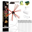 33 Ft Chimney Sweep Kit with 10 Flexible Rods & Chimney Brush