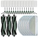 (33 Pack) Roomba 104 Y0140 Replacement Parts for iRobot Roomba Robot Vacuum and Mop Combo Y0110, Vacuum 2 Essential Q0520, Roomba 105 Combo,12 Filters, 12 Side Brushes, 6 Mop Pads, 3 Roller Brushes