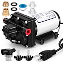 33-Series Professional Grade Water Pressure Booster Pump - 110V AC Diaphragm Pump, 5.5GPM, 70PSI, Self-Priming, Thermal Overload, CE Certified, for RV, Marine, Garden Irrigation