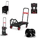 330LB Folding Hand Truck, Convertible Dolly Cart with Canvas Bag