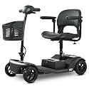 330lbs Max Weight, Electric Mobility Scooter for Adults 4 Wheel Mobility, 10-15miles Per Charge Electric Powered Wheelchair Power Scooters Black