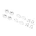 3316450.9019 White Wire Shelf Clip Kit, Set of 4