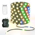 33ft Battery Operated String Lights, 100 LED Warm White & Multicolor Fairy String Lights Battery Powered w/Remote & Timer for Indoor Outdoor Christmas Trees Decoration Bedroom Patio