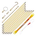 33FT Fiberglass Wire Running Kit, Cable Running Rods with 5 Attachments