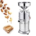 33lb/h Peanut Butter Maker Machine for Home/Commercial | 1100W Electric Nut Grinder for Almond Sesame Cashew | Easy-Clean Stainless Steel | Adjustable Consistency