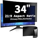 34 Inch Computer Privacy Screen Filter for 21:9 Curved and Flat
