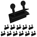 "Nuk3y Sliding Window Security Locks with Rubber Gasket (Black, 12 Pack)"
