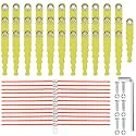 34 Pack Quickload AF-100 Replacement Blades &amp; 0.11" Pre-Cut Line Compatible with Black Decker GH912 GH900 GH600 GH400 GH500 String Trimmers Polycarbonate Head,with Screw Parts (53 Pack)