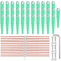 34 Pack Quickload SF-080 Replacement Blades &amp; 0.11" Pre-Cut Line Compatible with Black Decker SF-080-BKP GH3000 LST540 GH3000R LST540B Weed Eater String Trimmer Edger,with Screw Parts(53 Pack)