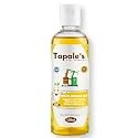 Topale's 100% Pure Wooden Cold Pressed White Sesame Oil 100ML | Lakdi Ghana Til Oil for Cooking, White Sesame Oil for Skin &amp; Hair, Unrefined, Chemical-Free, Omega-6 Rich, Ideal for Heart (Pack of 1)