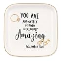 "You Are Amazing Remember That" Ring Dish, Inspirational Gifts For Women Ceramic Jewelry Tray Gifts, Encouragement Gifts For Mother Friend Sister Daughter, for Mother's Day Valentine's Day Gifts