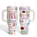 34HD Best Era Tumbler 40oz with Handle and Hidden Straw, Gifts for Besties