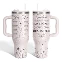 34HD Christian Tumbler 40oz with Handle &amp; Straw, Religious Gifts for Women