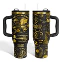 34HD Dragon Riders Tumbler 40oz with Handle and Straw, Bookish Item for Him
