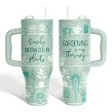 34HD Gardening Gifts for Women - Tumbler 40oz with Handle & Straw