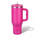 34HD Hot Pink 40oz Insulated Tumbler with Handle and Reusable Hidden Straw