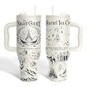 34HD Night Court Tumbler 40oz with Handle & Straw, Gifts for Book Lovers
