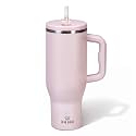 34HD Pastel Pink 40oz Insulated Tumbler with Handle and Hidden Straw