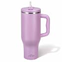 34HD Purple 40oz Insulated Tumbler with Handle and Reusable Hidden Straw