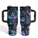 34HD Starlight Tumbler 40oz with Handle and Straw, Bookish Items for Him