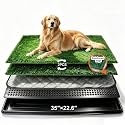 Dog Grass Pad with Tray, 35"X22.6" Large Dogs Turf Potty for Balcony/Patio