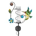 35'' Tall Hummingbird Rain Gauge Outdoor, Solar Rain Gauge