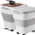 35 Lbs Dog Food Storage Container 2PCS, Collapsible Dog Food Container with Scoop for Pet/Dog/Cat/Bird Food,Keep Dry Food Fresh,Easy to Move