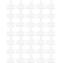 35 Pcs Cable Labels, Multi-Color Write On Cord/Wire Labels, Cable Tags and Wire Tags for Cable Management and Identification (White, Oval)