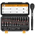 35-Piece Master Hex Bit Socket Set, 1/4", 3/8", 1/2" Drive Allen Socket Set H2-H19, 5/16"-3/4", Premium CR-V & S2 Alloy Steel, Ratchet Wrench, Sockets Adapter, High Torque for Automotive Mechanic