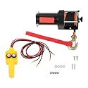 3500 lbs Pulling Power Electric Winch 12VDC/1.5HP 3/16" x 39' Synthetic Rope