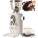 350W Electric Coffee Grinder, Commercial Coffee Flat Burr Grinder with 9 Precision Settings &amp; LED Display, 453g Large Capacity Hopper for Home &amp; Café White