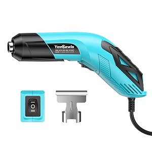 350w mini heat gun with two temperature settings 800f and 1000f 554f-896f mini heat gun with reflector nozzle protection