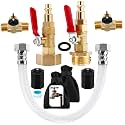 MorningRo RV Water Heater Bypass Kit with Ball Valve 3/4" GHT Faucet Cover