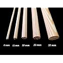 35mm 1 feet Wooden Stick Wooden Dowel Rod Smooth Finish Wood Stick Premiume Quality for Curtain Rods, Exercises Yoga Wall Hanging Macram� Home D�cor Art & Craft DIY Projects.