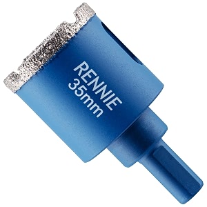 35mm diamond hole saw drill bit with tri shank for porcelain tiles ceramic slate stone granite marble glass diamond core holesawhole cutter