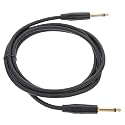 FOMIYES 35Mm Male to Male Audio Cable 2M Black Guitar Connector Cord for Electric Guitar Amplifier Mixer Microphone Speaker Instrument Cable