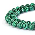 35pcs Synthetic Green Malachite Gemstone 10mm Round Beads