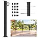36" Modular Cable Railing Post for Deck Railing, Flat Top Level Post