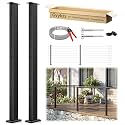 4-8FT Modular Cable Railing Kit for Deck 36Inch, 2 Level Black Posts