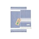 36"x72" 100% Cotton Herringbone Turkish Beach Towel 1 Pack (Blue)