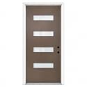36"x80" Fiberglass Entry Door,White Vinyl Frame,Left Hand Inswing