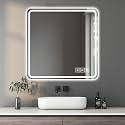 36 * 36in LED Bathroom Mirror, Anti Explosion Glass, Rust Resistant, Anti Fog Features, Tri Color Changing, Ideal for All Bathroom Decors, A Must Have Bathroom Accessory